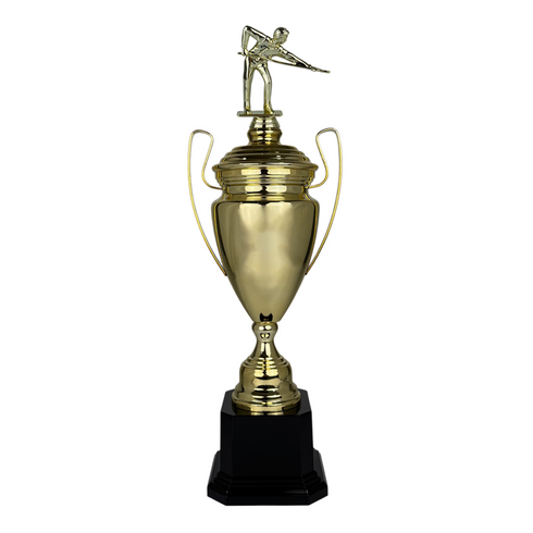 Trofeo de Copa de Metal con Figura Serie M1 de Billar